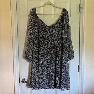 Francescas Floral Sheer/Lined Dress